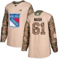 New York Rangers #61 Rick Nash Authentic Camo Veterans Day Practice NHL Jersey