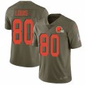 Cleveland Browns #80 Ricardo Louis Limited Olive 2017 Salute to Service NFL Jersey