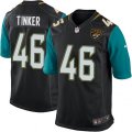 Jacksonville Jaguars #46 Carson Tinker Game Black Alternate NFL Jersey