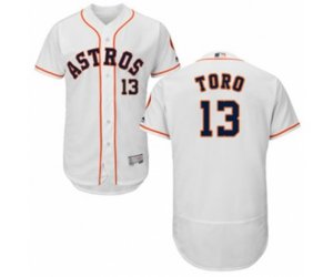 Houston Astros Abraham Toro White Home Flex Base Authentic Collection Baseball Player Jersey