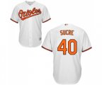 Baltimore Orioles #40 Jesus Sucre Replica White Home Cool Base Baseball Jersey