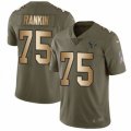 Houston Texans #75 Martinas Rankin Limited Olive Gold 2017 Salute to Service NFL Jersey