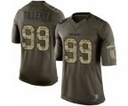 Los Angeles Chargers #99 Jerry Tillery Limited Green Salute to Service Football Jersey
