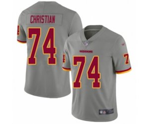 Washington Redskins #74 Geron Christian Limited Gray Inverted Legend Football Jersey