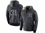 Dallas Cowboys #31 Byron Jones Stitched Black Anthracite Salute to Service Player Performance Hoodie