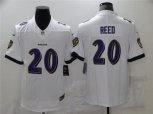 Baltimore Ravens #20 Ed Reed Nike White Vapor Limited Player Jersey