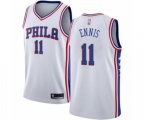 Philadelphia 76ers #11 James Ennis Swingman White Basketball Jersey - Association Edition