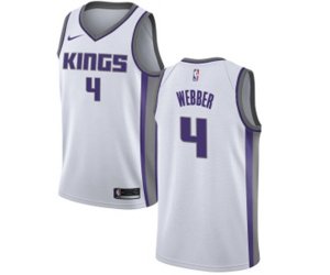 Sacramento Kings #4 Chris Webber Swingman White NBA Jersey - Association Edition