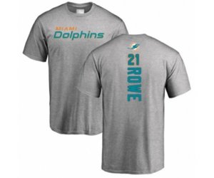 Miami Dolphins #21 Eric Rowe Ash Backer T-Shirt