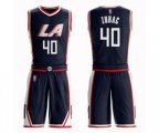 Los Angeles Clippers #40 Ivica Zubac Authentic Navy Blue Basketball Suit Jersey - City Edition
