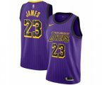 Los Angeles Lakers #23 LeBron James Swingman Purple NBA Jersey - City Edition