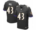 Baltimore Ravens #43 Justice Hill Elite Black Alternate Football Jersey
