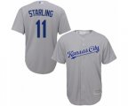 Kansas City Royals Bubba Starling Replica Grey Road Cool Base Baseball Player Jersey