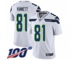 Seattle Seahawks #81 Nick Vannett White Vapor Untouchable Limited Player 100th Season Football Jersey