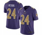 Baltimore Ravens #24 Marcus Peters Limited Purple Rush Vapor Untouchable Football Jersey
