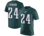 Philadelphia Eagles #24 Jordan Howard Green Rush Pride Name & Number T-Shirt