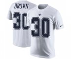 Dallas Cowboys #30 Anthony Brown White Rush Pride Name & Number T-Shirt