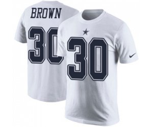 Dallas Cowboys #30 Anthony Brown White Rush Pride Name & Number T-Shirt