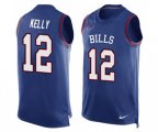 Buffalo Bills #12 Jim Kelly Limited Royal Blue Player Name & Number Tank Top Football Jersey