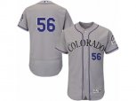 Colorado Rockies #56 Greg Holland Grey Flexbase Authentic Collection MLB Jersey