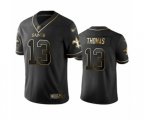 New Orleans Saints #13 Michael Thomas Limited Black Golden Edition Football Jersey