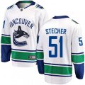 Vancouver Canucks #51 Troy Stecher Fanatics Branded White Away Breakaway NHL Jersey