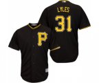 Pittsburgh Pirates #31 Jordan Lyles Replica Black Alternate Cool Base Baseball Jersey