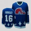 Quebec Nordiques #16 Michel Goulet Stitched CCM Throwback Blue NHL Jersey