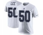 Dallas Cowboys #50 Sean Lee White Rush Pride Name & Number T-Shirt