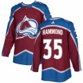 Colorado Avalanche #35 Andrew Hammond Authentic Burgundy Red Home NHL Jersey