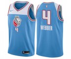 Sacramento Kings #4 Chris Webber Swingman Blue NBA Jersey - City Edition