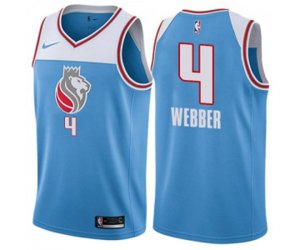 Sacramento Kings #4 Chris Webber Swingman Blue NBA Jersey - City Edition