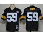 Pittsburgh Steelers #59 Jack Ham Black Throwback Jersey