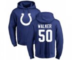 Indianapolis Colts #50 Anthony Walker Royal Blue Name & Number Logo Pullover Hoodie
