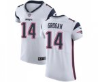 New England Patriots #14 Steve Grogan White Vapor Untouchable Elite Player Football Jersey