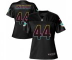 Women Miami Dolphins #44 Stephone Anthony Game Black Fashion Football Jersey
