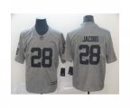 Oakland Raiders #28 Josh Jacobs Limited Gray Rush Gridiron Football Jersey