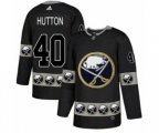 Adidas Buffalo Sabres #40 Carter Hutton Authentic Black Team Logo Fashion NHL Jersey