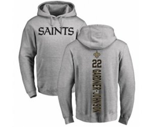 New Orleans Saints #22 Chauncey Gardner-Johnson Ash Backer Pullover Hoodie