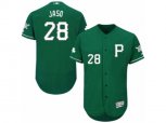 Pittsburgh Pirates #28 John Jaso Green Celtic Flexbase Authentic Collection MLB Jersey