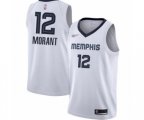 Memphis Grizzlies #12 Ja Morant Authentic White Finished Basketball Jersey - Association Edition