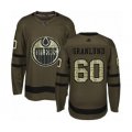 Edmonton Oilers #60 Markus Granlund Authentic Green Salute to Service Hockey Jersey