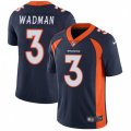 Denver Broncos #3 Colby Wadman Navy Blue Alternate Vapor Untouchable Limited Player NFL Jersey