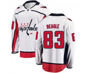 Washington Capitals #83 Jay Beagle Fanatics Branded White Away Breakaway NHL Jersey