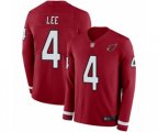 Arizona Cardinals #4 Andy Lee Limited Red Therma Long Sleeve Football Jersey