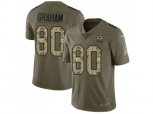 Green Bay Packers #80 Jimmy Graham Olive Camo Men Stitched NFL Limited 2017 Salute To Service Jersey