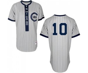 Chicago Cubs #10 Ron Santo Authentic White 1909 Turn Back The Clock Baseball Jersey