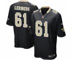 New Orleans Saints #61 Josh LeRibeus Game Black Team Color Football Jersey