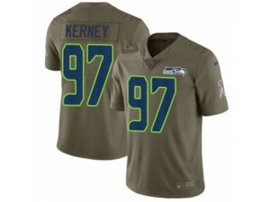 Seattle Seahawks #97 Patrick Kerney Limited Olive 2017 Salute to Service NFL Jersey
