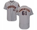 Houston Astros Rogelio Armenteros Grey Road Flex Base Authentic Collection Baseball Player Jersey